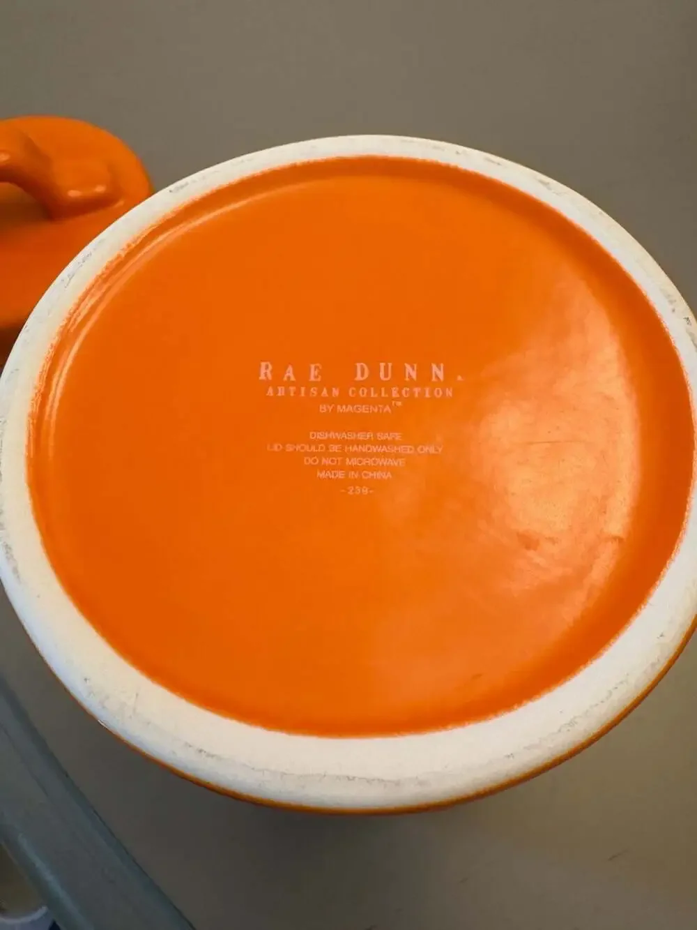 Rae Dunn Orange Pumpkin Pattern TREATS Canister